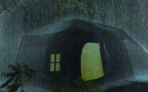 你们中的99%人将在帐篷上立即睡着，强烈的暴风雨，暴风雨之夜强大的雷声