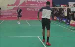 2023.5.28 一名从非洲远道而来的男子现身苏州某羽毛球馆