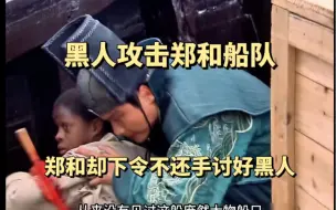 黑人攻击郑和船队，郑和却下令不还手讨好黑人。