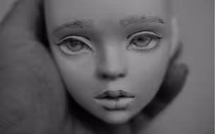 【自制bjd】Ladoll石粉粘土3分少女头部过程