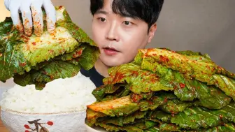 韩酸哥吃泡菜拌饭和米饭！