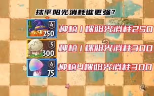 三棵魅惑类植物，抹平阳光消耗谁更厉害？