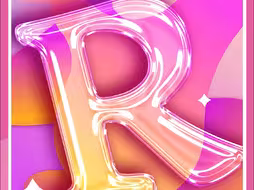PS果冻玻璃字海报