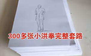 300多张少林小洪拳完整手绘版 武功秘籍出世，开练！