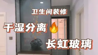 4㎡小户型卫生间，长虹玻璃做隔断，干湿分离也很方便
