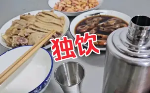 一斤扬州老鹅，三两花雕醉虾，半斤散装白酒，晚间一人独饮。