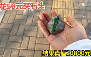 花50元买了块石头，骗弟弟能开出翡翠，结果真能值20000元？