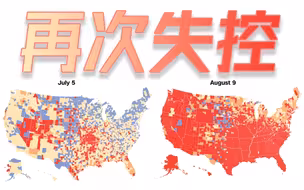 一个月时间，美国几乎全红了…