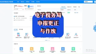申报错了，新电子税务局里怎么更正作废？？