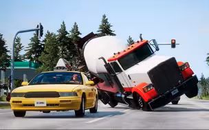 BeamNG Drive真实的十字路口车祸#4