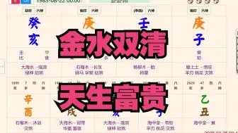 金水双清，天生富贵