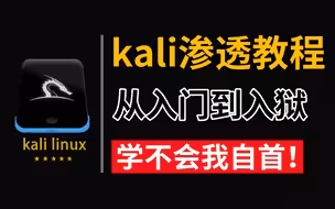 【零基础学kali渗透】208集（全套）最新kali渗透教程-小学生都能学会kali Linux！从入门到入狱，没学会我自首！就业内推/黑客技术/红客技术