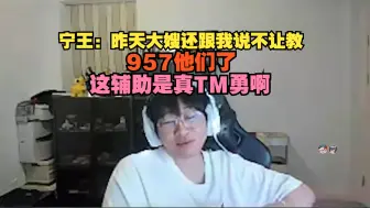 【解说杯】宁王：昨天大嫂还跟我说不让教957他们了，这辅助是真勇啊