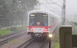 【上海地铁】大雨天萨迦涂装老老八110莲花路上行出站