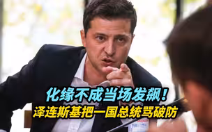 化缘不成当场发飙！泽连斯基把一国总统骂破防