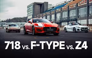 保时捷718 vs.宝马Z4 vs.捷豹F-Type 60万小跑车大战！丨极速对决