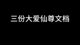 资料包里面这三份大爱仙尊文档的区别