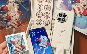 一加Ace2Pro原神派蒙主题礼盒开箱！一共八个联名物品，算是很用心了