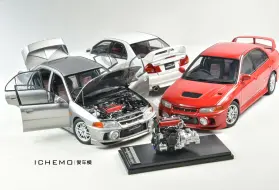 四代现身！MotorHelix 1:18 合金全开 Lancer Evolution IV GSR 装饰板样品模型