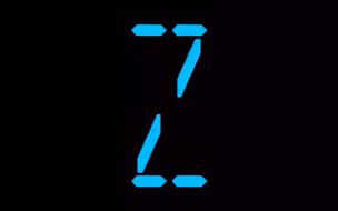 25秒正计时 (字母26进制，彩色数字，随机速度)，但是当剩余秒数为23时显示×