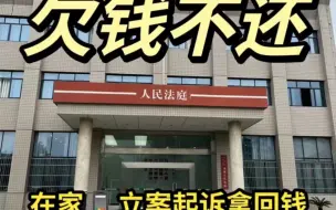 5月起 欠钱不还 手机立案拿回钱