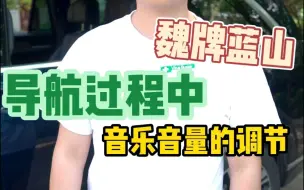 魏牌蓝山导航过程中音乐音量的调节