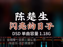 本色+纯净的声音迷倒了众人！陈楚生《闪亮的日子》DSD完整版 1.18G，百万调音师专业录音棚制作，顶级hifi无损音质