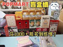 【盲盒测评】POPMART 泡泡玛特 盲盒墙 花1000多块都能买到些啥！？