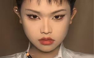 男生首次尝试新中式妆容