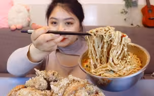黏糊麻酱面条！！！粉蒸肉～