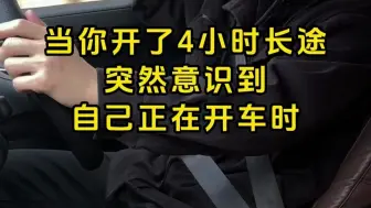 当你突然意识到在开车时