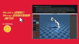 MuJoCo 动捕接口 Mocap 直接操控机械臂（附代码）