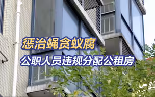 惩治蝇贪蚁腐丨公职人员把12套公租房分配给自己亲友