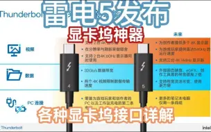【沐沐科普】 雷电5讲解，显卡坞神器