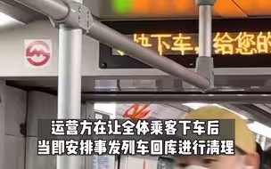 上海地铁11号线一男子车厢内涂鸦，乘客疏散后列车回库清理，该男子已移送轨交公安