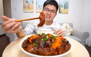 牛筋牛腩牛气管，炖一锅筋头巴脑，Q弹软糯香辣入味，太绝了