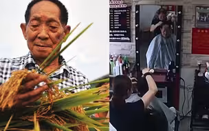 “90后”袁隆平爷爷生日前夕去理发：光顾了17年，留下特别的礼物