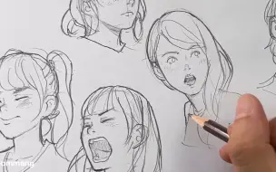 轻松速写表情绘画过程 chommang