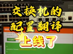 交换机配置翻译上线了