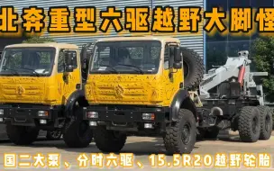 国产奔驰六驱大脚怪，国二大泵北方奔驰全驱越野大卡车
