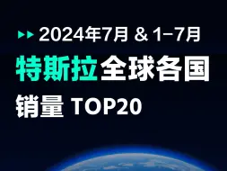 24年7月&1-7月特斯拉全球各国销量TOP10