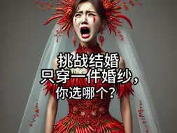 挑战结婚只穿一件婚纱👰🏻‍♀️，你选哪个？#ai #万万没想到 #ai绘画 #奇思妙想 #脑洞大开