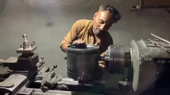 手搓翻新前苏联压缩机大活塞，没配件自己搓