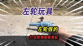 网上新买的左轮玩具，左轮竟然是假的，但是打出去的软弹能吸鱼缸