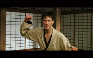 尼奥VS墨菲斯，训练片段，黑客帝国1999