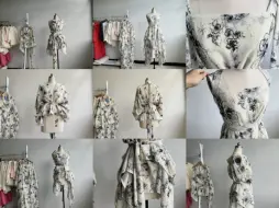 一块布简单的裁剪之后卷边加个绑带就变成了一件多种穿法的衣服