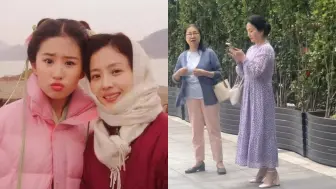 刘亦菲妈妈现身北京，65岁穿长裙踩高跟鞋，气质高雅美丽依旧