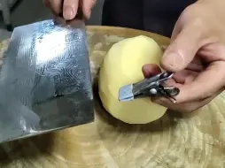 刀切土豆丝，现在厨师都不会切了