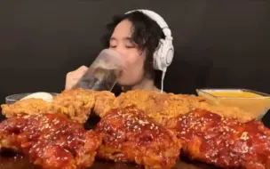【超爽吃咽剪辑 | SO】酥酥脆脆的炸鸡（原味、甜辣味）剪多余咀嚼有吞咽 全程加速