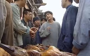 为了吃到免费的鸭子，克五到肉摊上买了烤鸭，一狠心直接喝了一副泻药